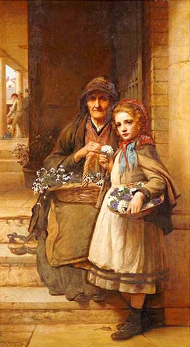 William Robert Symonds, At The Market-Gate, Covent Garden (383x698, 186Kb)